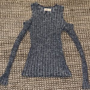 Hollister Knit Long Sleeve Shirt with Cut Out Shoulders